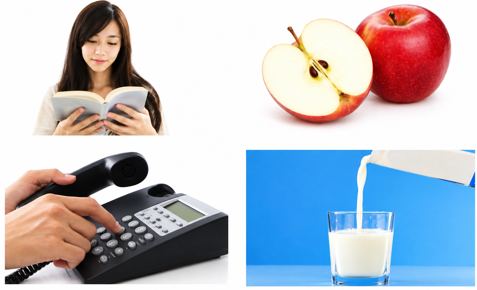 Các hình A đến D cho câu 11-13